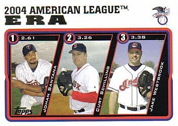 2004 American League ERA (Johan Santana / Curt Schilling / Jake Westbrook)