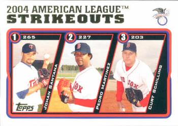 2004 American League Strikeouts (Johan Santana / Pedro Martinez / Curt Schilling)