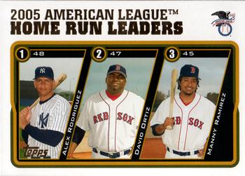 2005 American League Home Run Leaders (Alex Rodriguez / David Ortiz / Manny Ramirez)