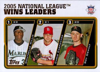 2005 National League Wins Leaders (Dontrelle Willis / Chris Carpenter / Roy Oswalt)
