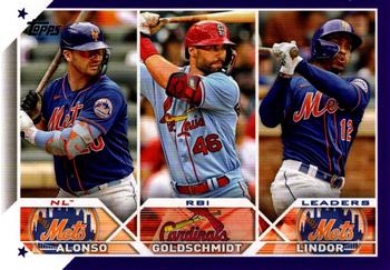 NL RBI Leaders (Pete Alonso / Paul Goldschmidt / Francisco Lindor)
