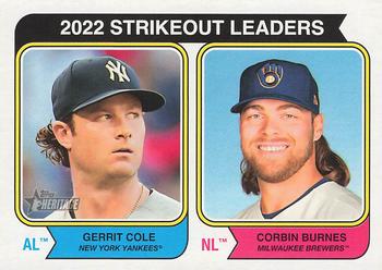 2022 Strikeout Leaders (Gerrit Cole / Corbin Burnes)