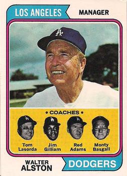 Dodgers Field Leaders (Walter Alston / Tom Lasorda / Jim Gilliam / Red Adams / Monty Basgall) MGR, CO