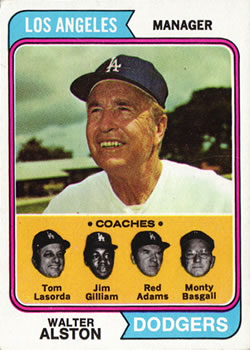 Dodgers Field Leaders (Walter Alston / Tom Lasorda / Jim Gilliam / Red Adams / Monty Basgall)