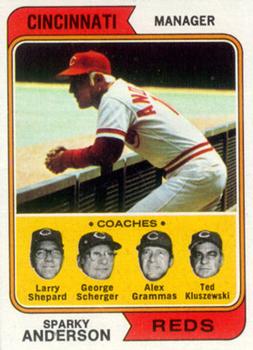 Reds Field Leaders (Sparky Anderson / Larry Shepard / George Scherger / Alex Grammas / Ted Kluszewski)