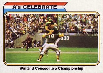 A's Celebrate - Win 2nd Consecutive Championship!