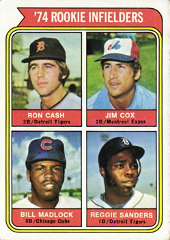 1974 Rookie Infielders (Ron Cash / Jim Cox / Bill Madlock / Reggie Sanders)