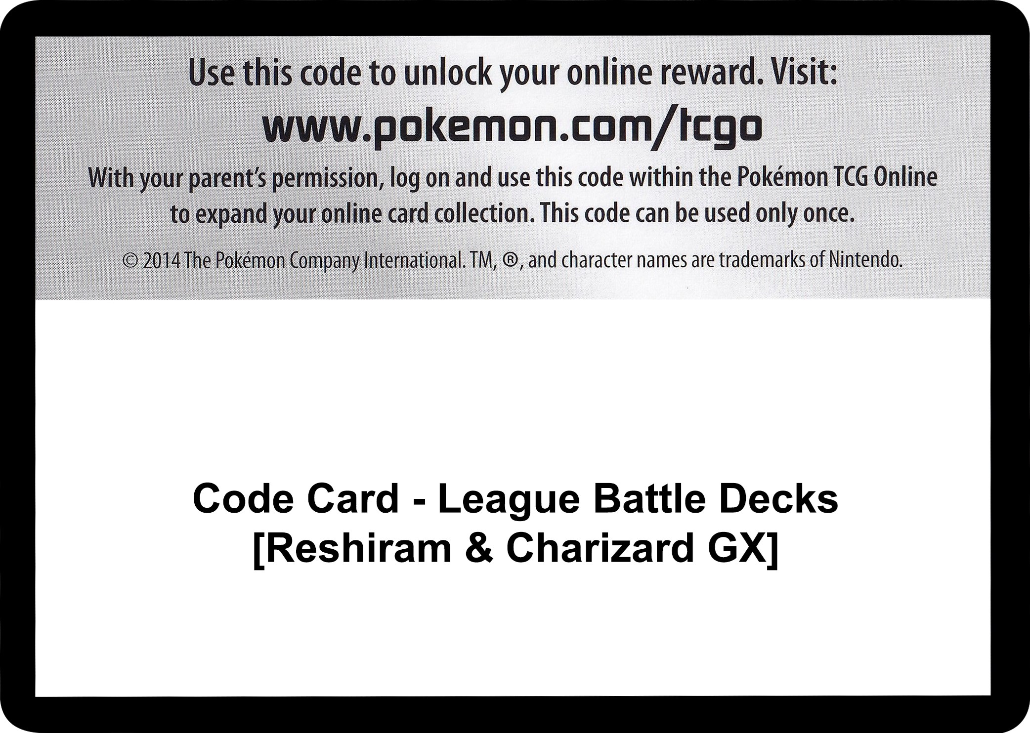 Code Card League Battle Decks [Reshiram & Charizard GX]