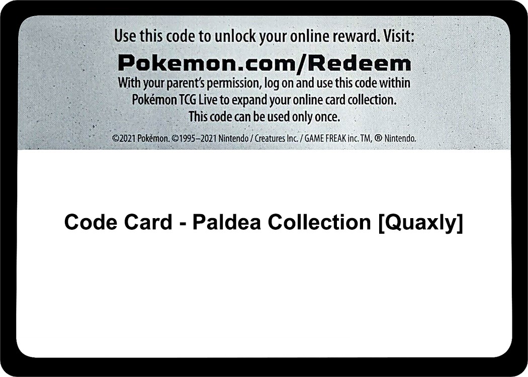 Code Card Paldea Collection [Quaxly]
