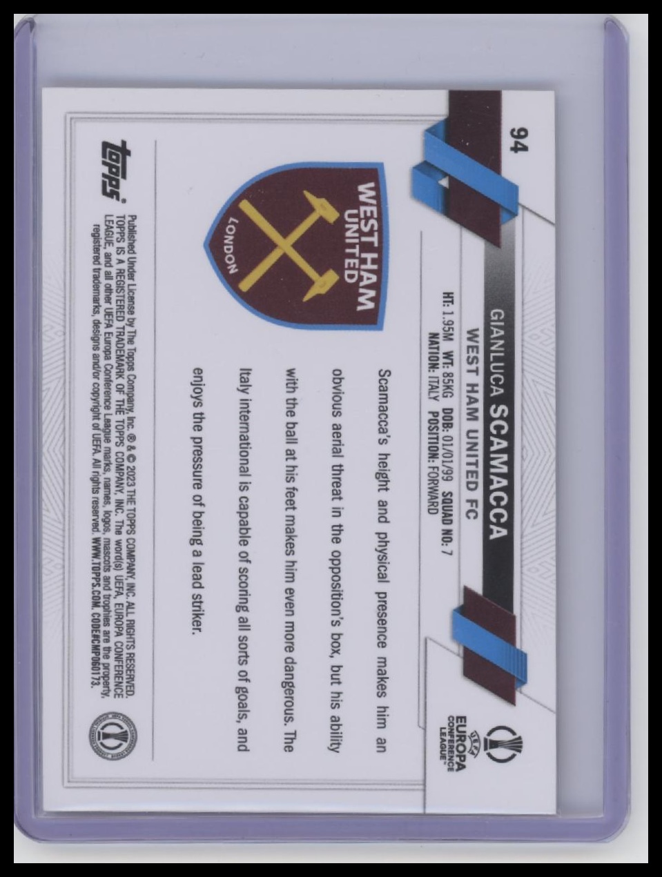 Card back