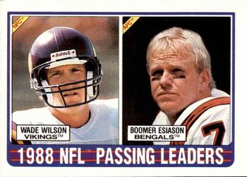 1988 NFL Passing Leaders (Wade Wilson / Boomer Esiason)
