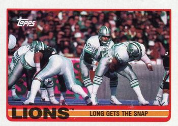 Lions Team Leaders (Long Gets the Snap)