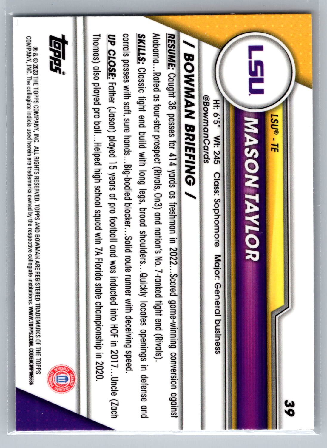 Card back
