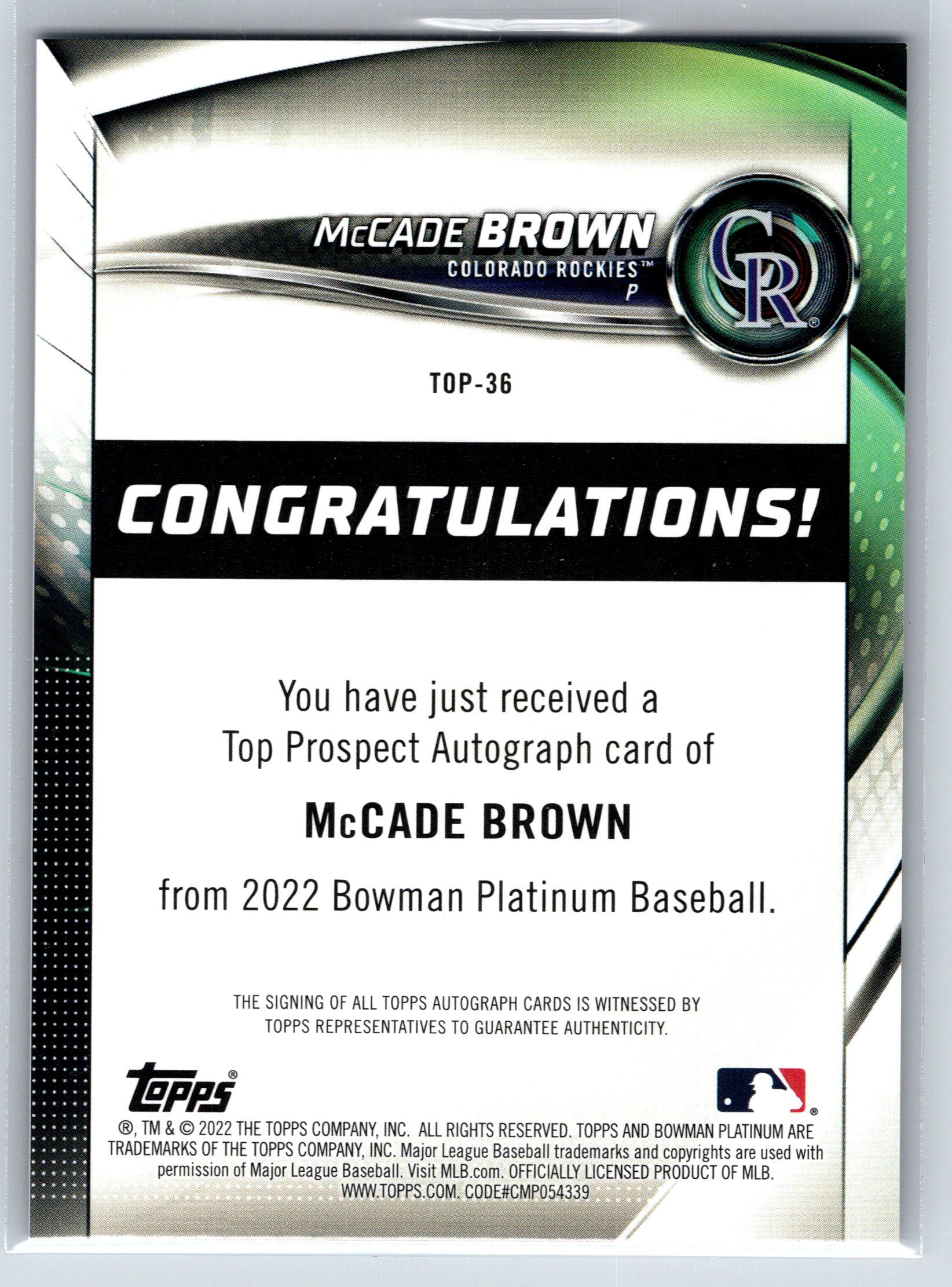 Card back