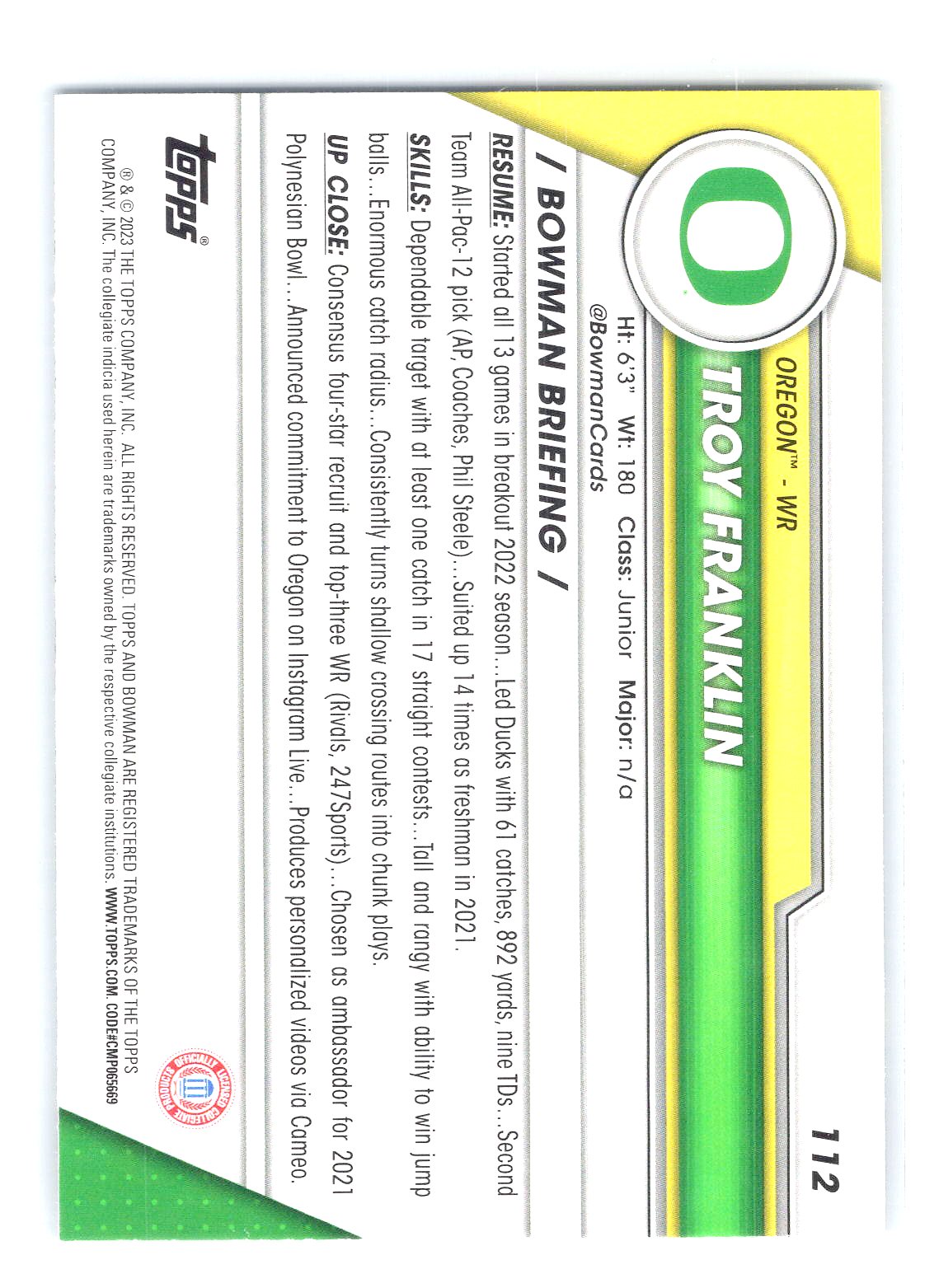 Card back