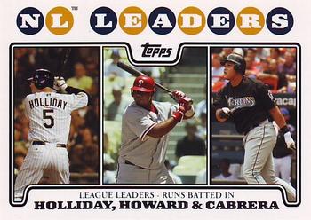 NL Leaders: Runs Batted In (Matt Holliday / Ryan Howard / Miguel Cabrera)