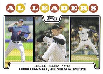 AL Leaders: Saves (Joe Borowski / Bobby Jenks / J.J. Putz)
