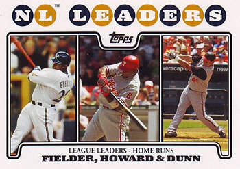 NL Leaders: Home Runs (Prince Fielder / Ryan Howard / Adam Dunn)