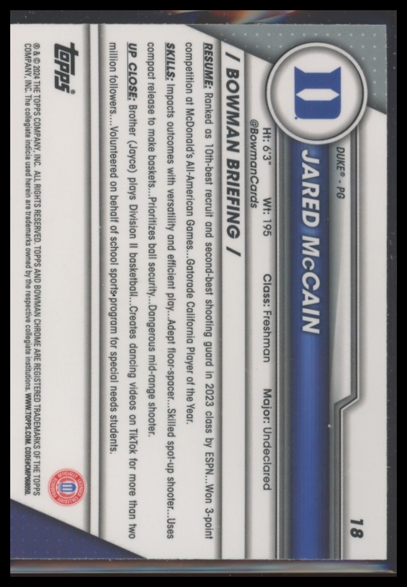 Card back