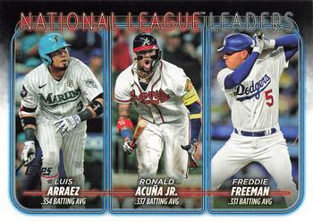 National League Leaders Batting Average (Luis Arraez / Ronald Acuña Jr. / Freddie Freeman)