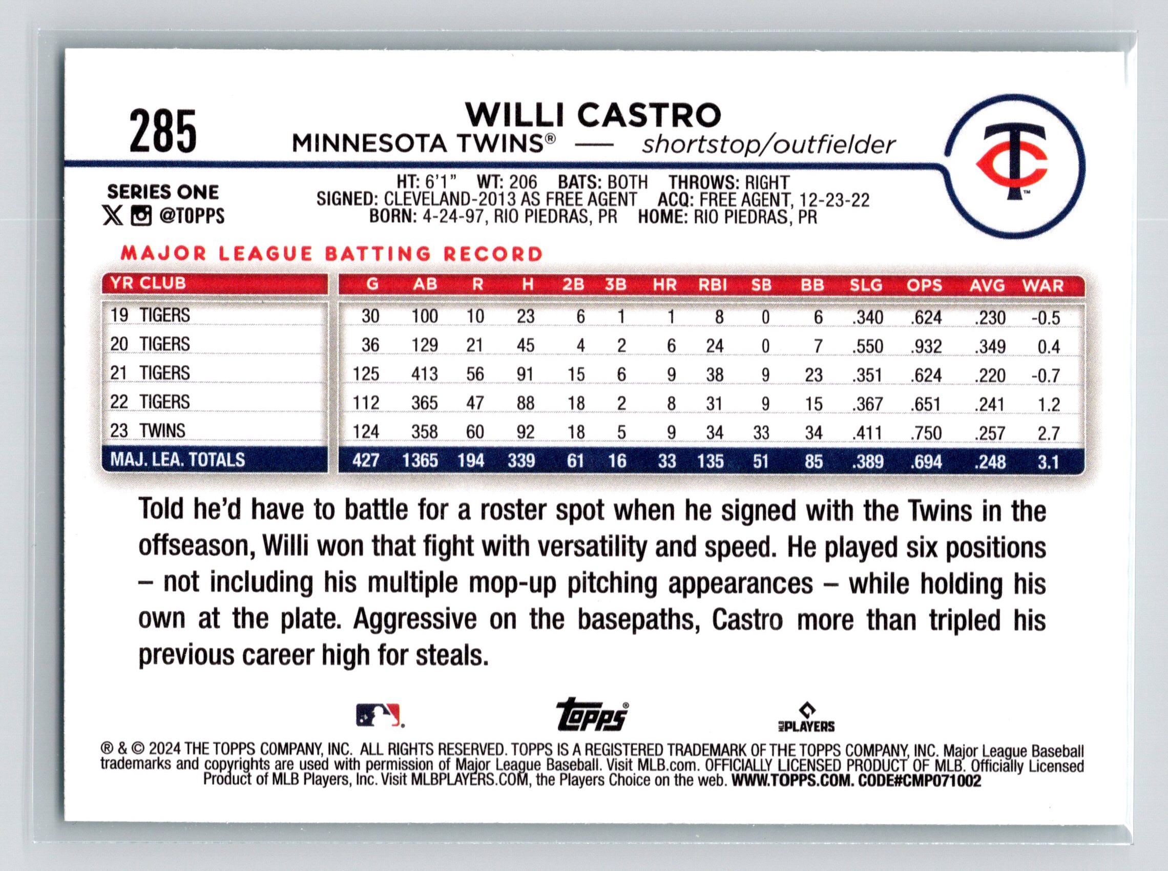Card back