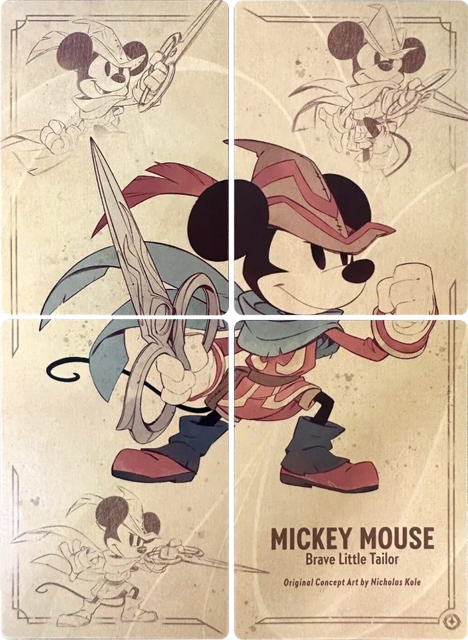 Mickey Mouse Brave Little Tailor Puzzle Insert (Set of 4)