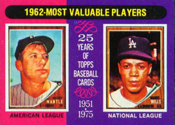 1962 MVPs (Mickey Mantle / Maury Wills)