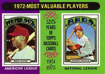 1972 MVPs (Rich Allen / Johnny Bench)