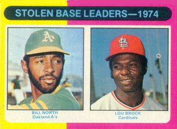 1974 Stolen Base Leaders (Bill North / Lou Brock)