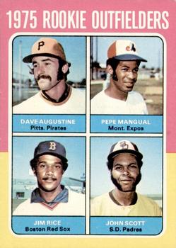 1975 Rookie Outfielders (Dave Augustine / Pepe Mangual / Jim Rice / John Scott)