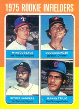 1975 Rookie Infielders (Mike Cubbage / Doug DeCinces / Reggie Sanders / Manny Trillo)
