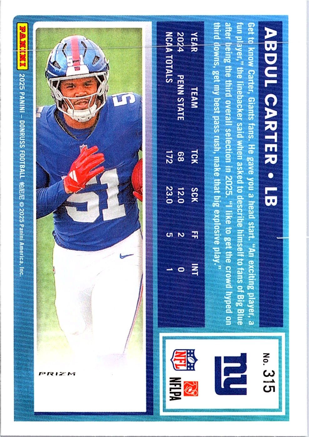 Card back