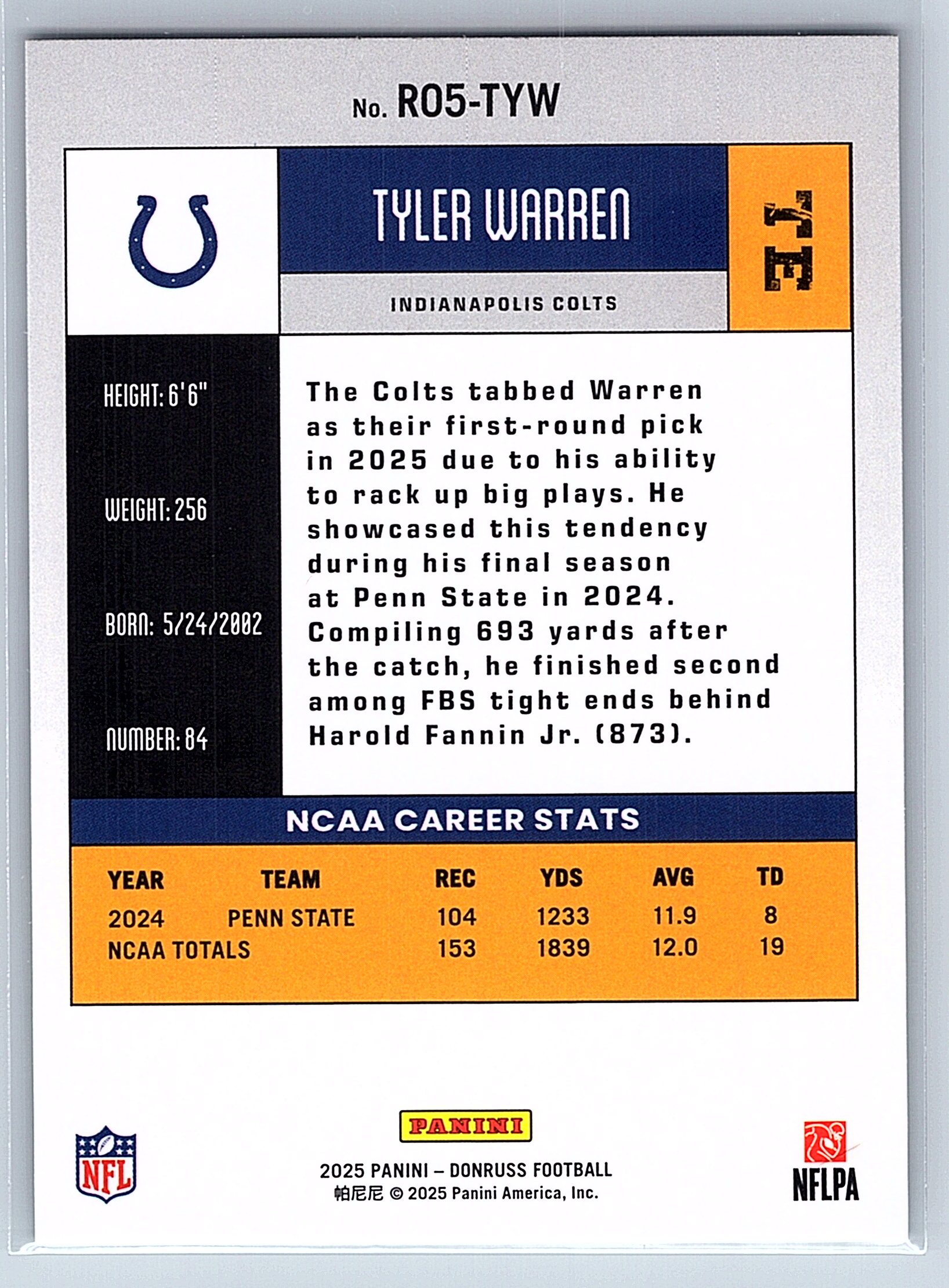 Card back