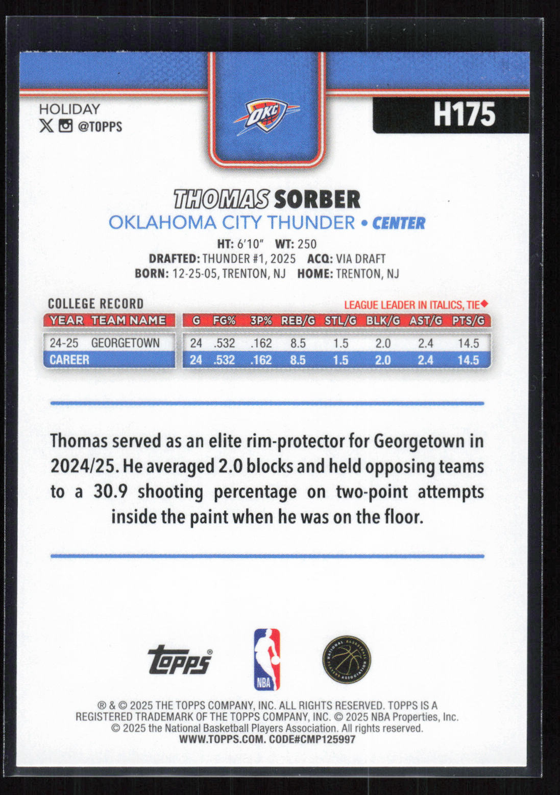 Card back
