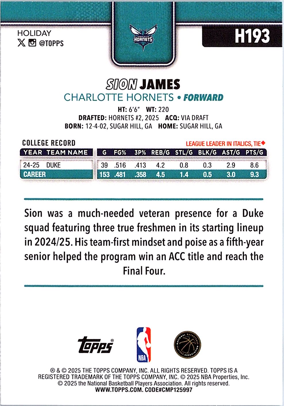 Card back