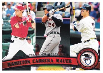 2010 AL Batting Average Leaders (Josh Hamilton / Miguel Cabrera / Joe Mauer)