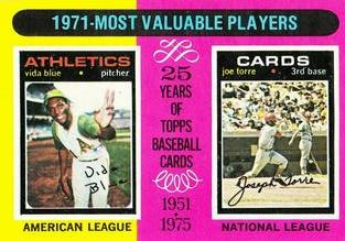1971 MVPs (Vida Blue / Joe Torre)