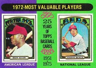 1972 MVPs (Rich Allen / Johnny Bench)