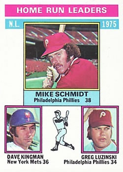 1975 NL Home Run Leaders (Mike Schmidt / Dave Kingman / Greg Luzinski)