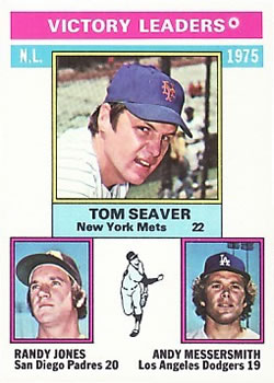 1975 NL Victory Leaders (Tom Seaver / Randy Jones / Andy Messersmith)