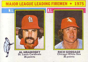 1975 Major League Leading Fireman (Al Hrabosky / Rich Gossage)