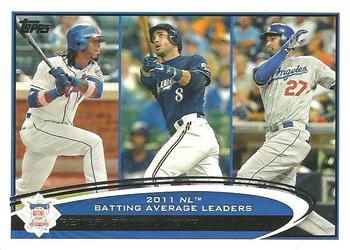 2011 NL Batting Average Leaders (Jose Reyes / Ryan Braun / Matt Kemp)