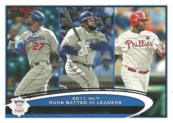 2011 NL Runs Batted In Leaders (Matt Kemp / Prince Fielder / Ryan Howard)