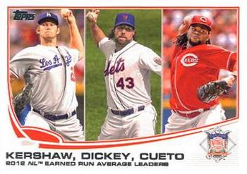 2012 NL Earned Run Average Leaders (Clayton Kershaw / R.A. Dickey / Johnny Cueto)