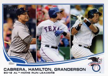 2012 AL Home Run Leaders (Miguel Cabrera / Josh Hamilton / Curtis Granderson)