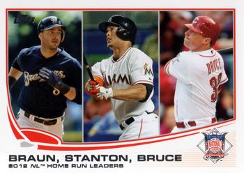 2012 NL Home Run Leaders (Ryan Braun / Giancarlo Stanton / Jay Bruce)