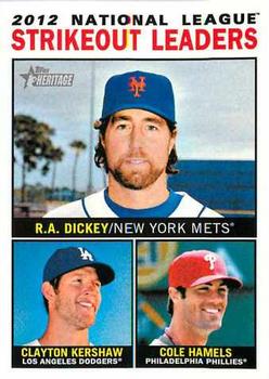 National League Strikeout Leaders (R.A. Dickey / Clayton Kershaw / Cole Hamels)