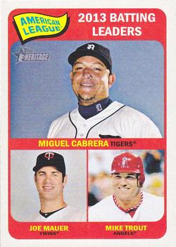 AL Batting Leaders (Miguel Cabrera / Joe Mauer / Mike Trout)