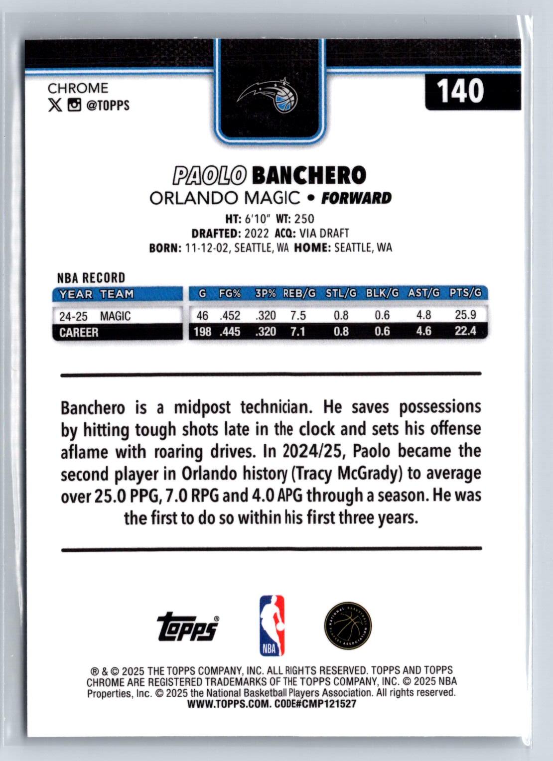 Card back