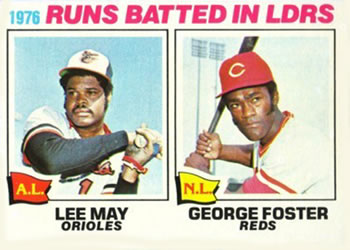 1976 RBI Leaders (Lee May / George Foster)